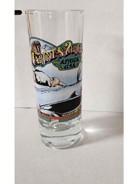 Marine World Africa USA Vacation Souvenir Tall Shot Glass Shooter  B6